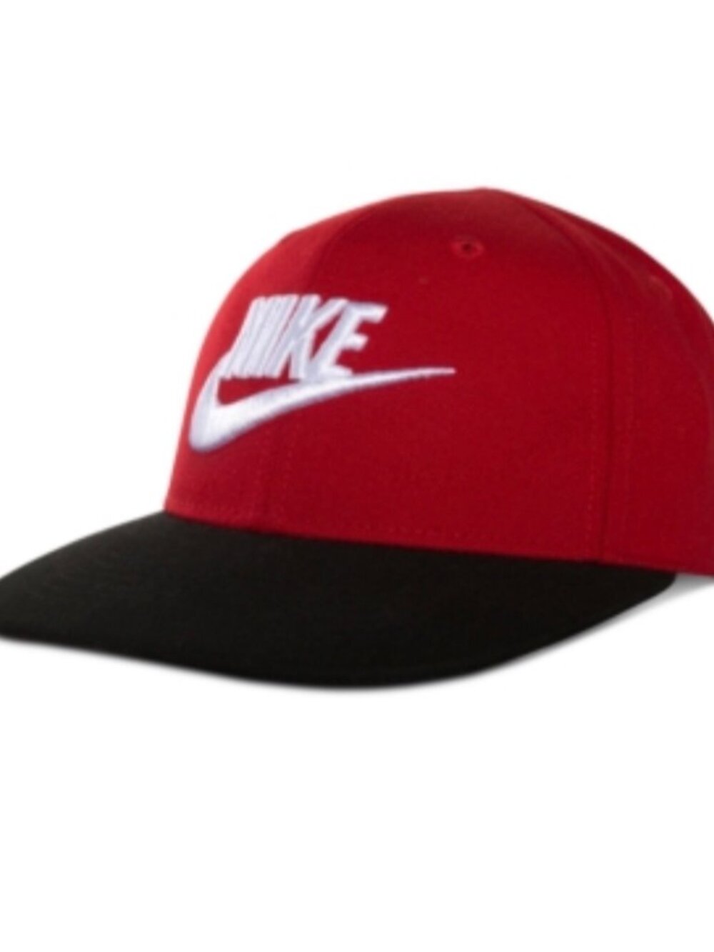 NIKE Children's Snapback Pro Cap Little Flat Brim Hat Red White Black 4-7 NWT